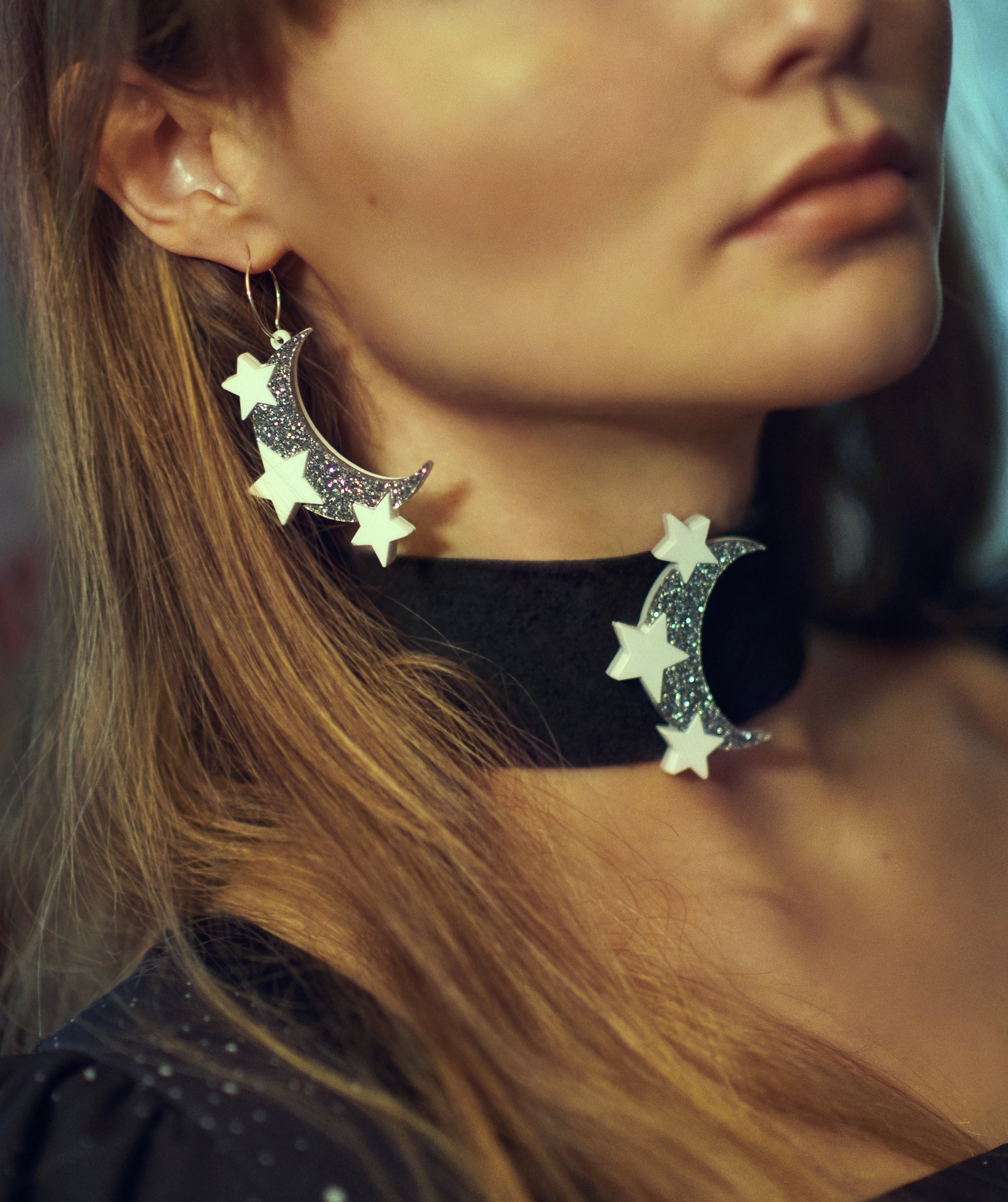 Space Oddity Moon Hoops