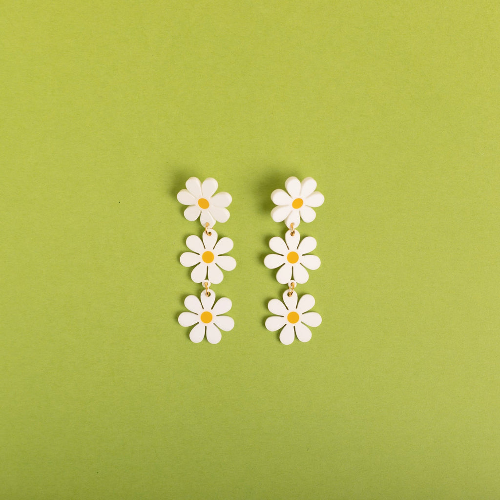The Triple Daisy Stud Earrings