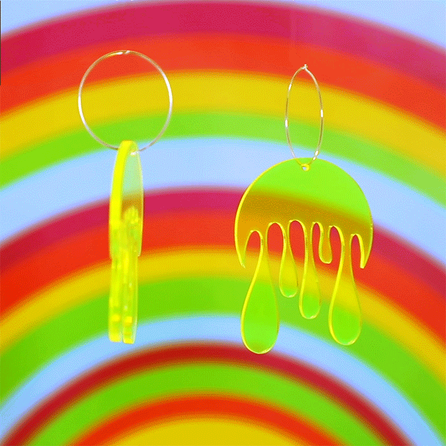 Melting Moon Hoop Earring