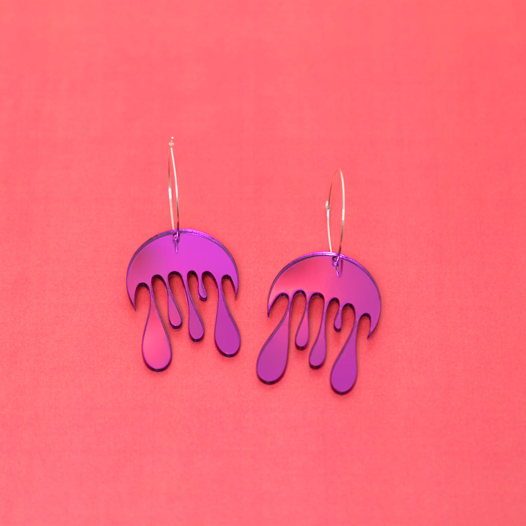 Melting Moon Hoop Earring