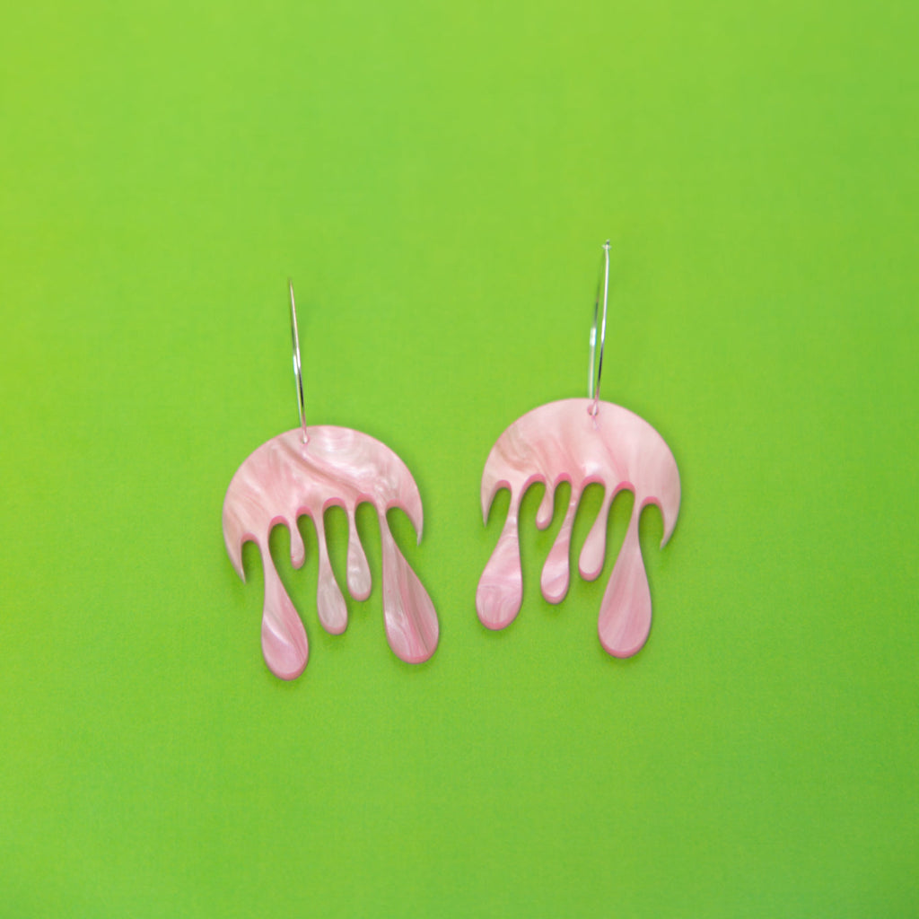 Melting Moon Hoop Earring