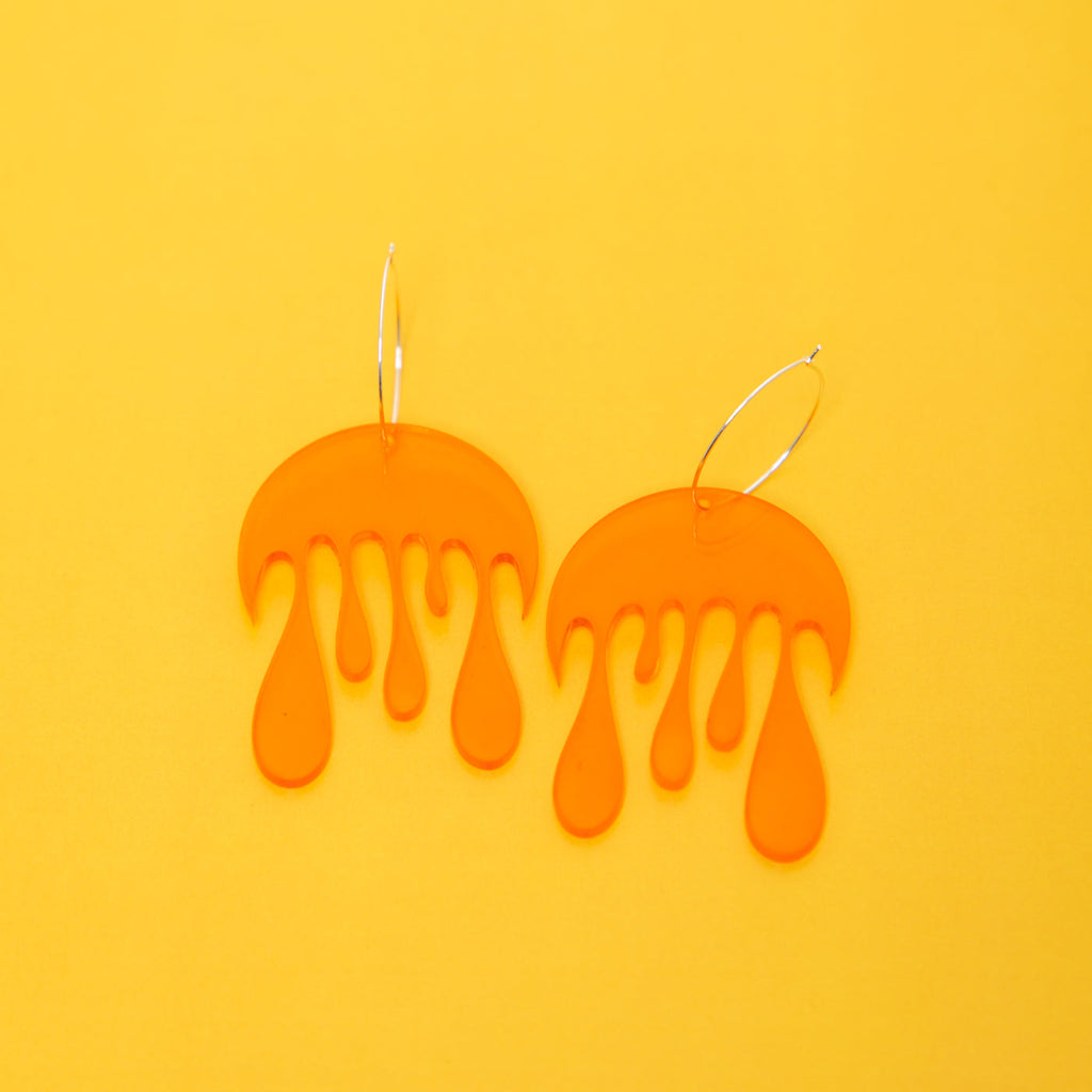 Melting Moon Hoop Earring