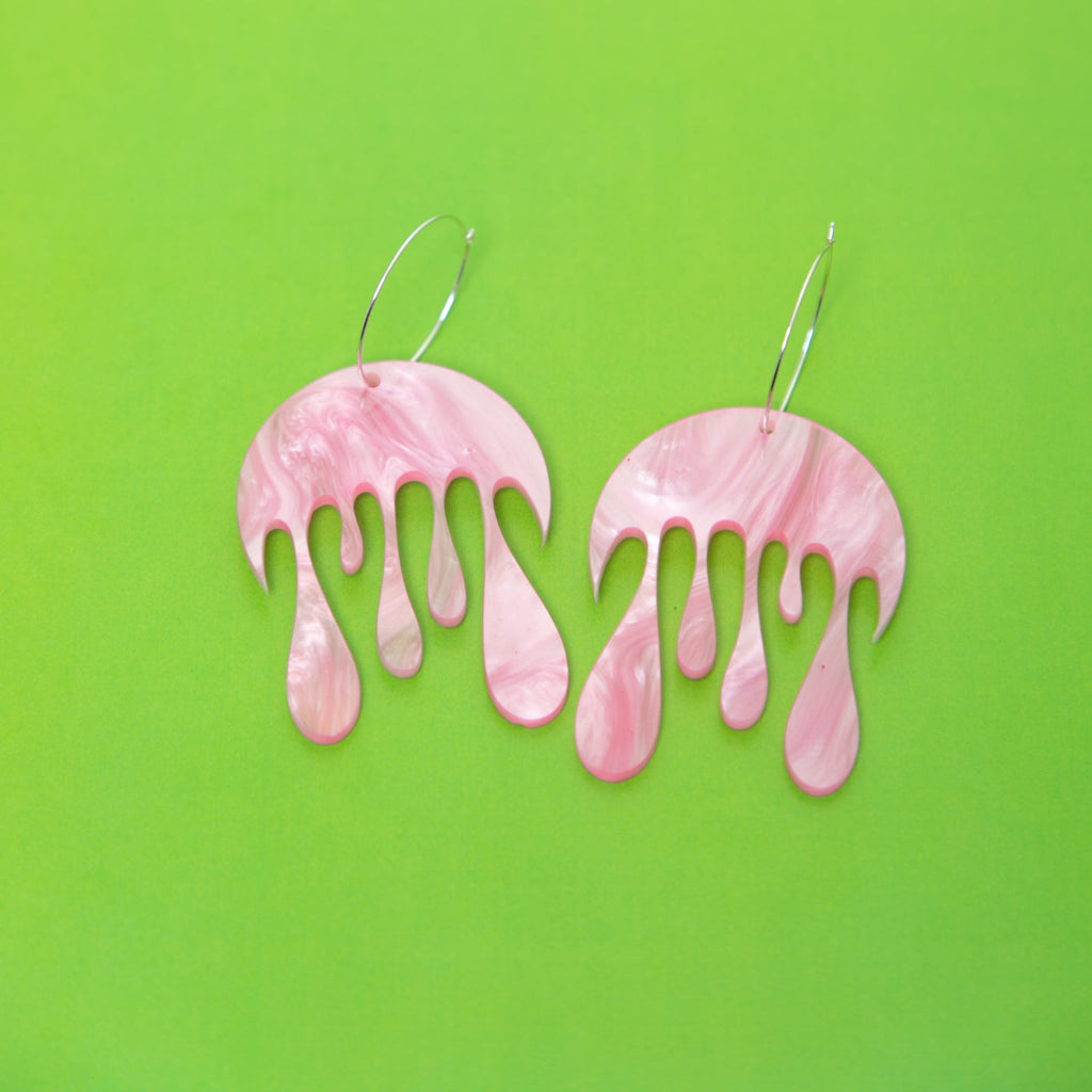 Melting Moon Hoop Earring