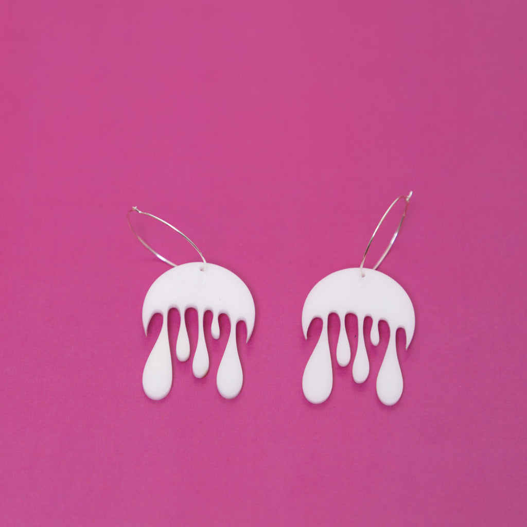 Melting Moon Hoop Earring