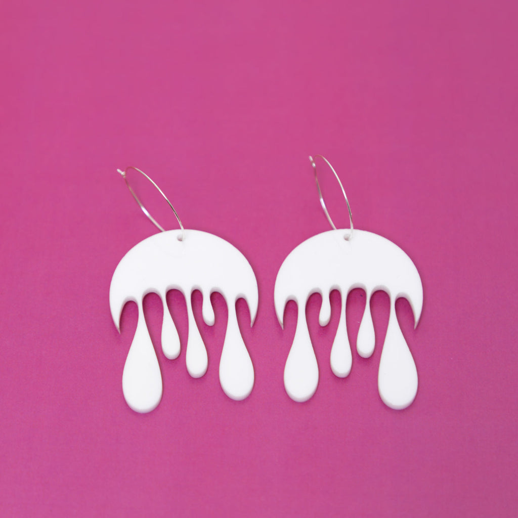 Melting Moon Hoop Earring