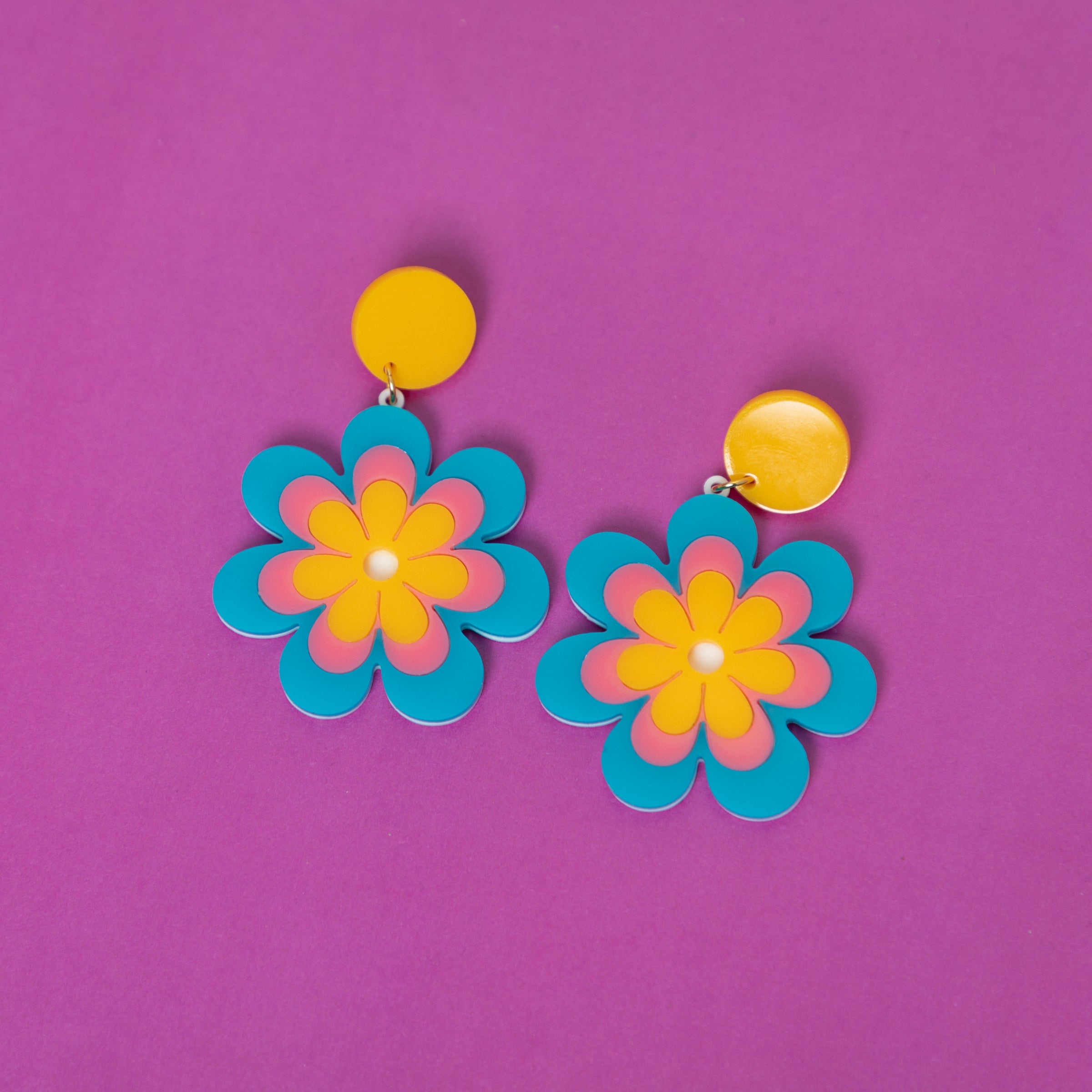 The Candy Daisy Hanging Stud Earrings