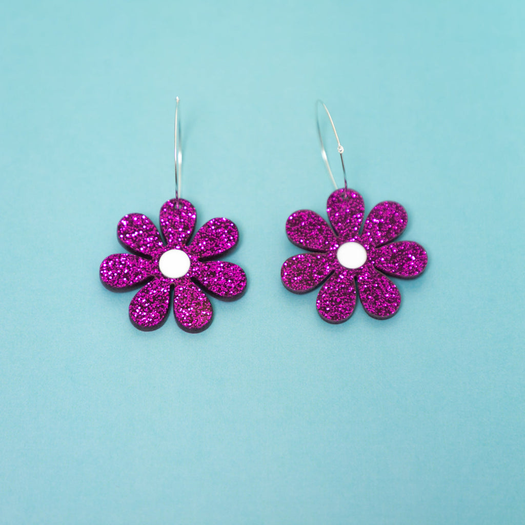 The Daisy Hoop Earrings