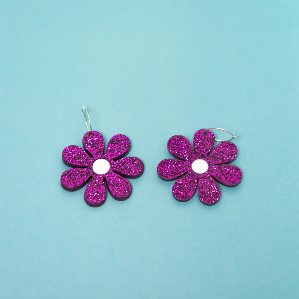 The Daisy Hoop Earrings