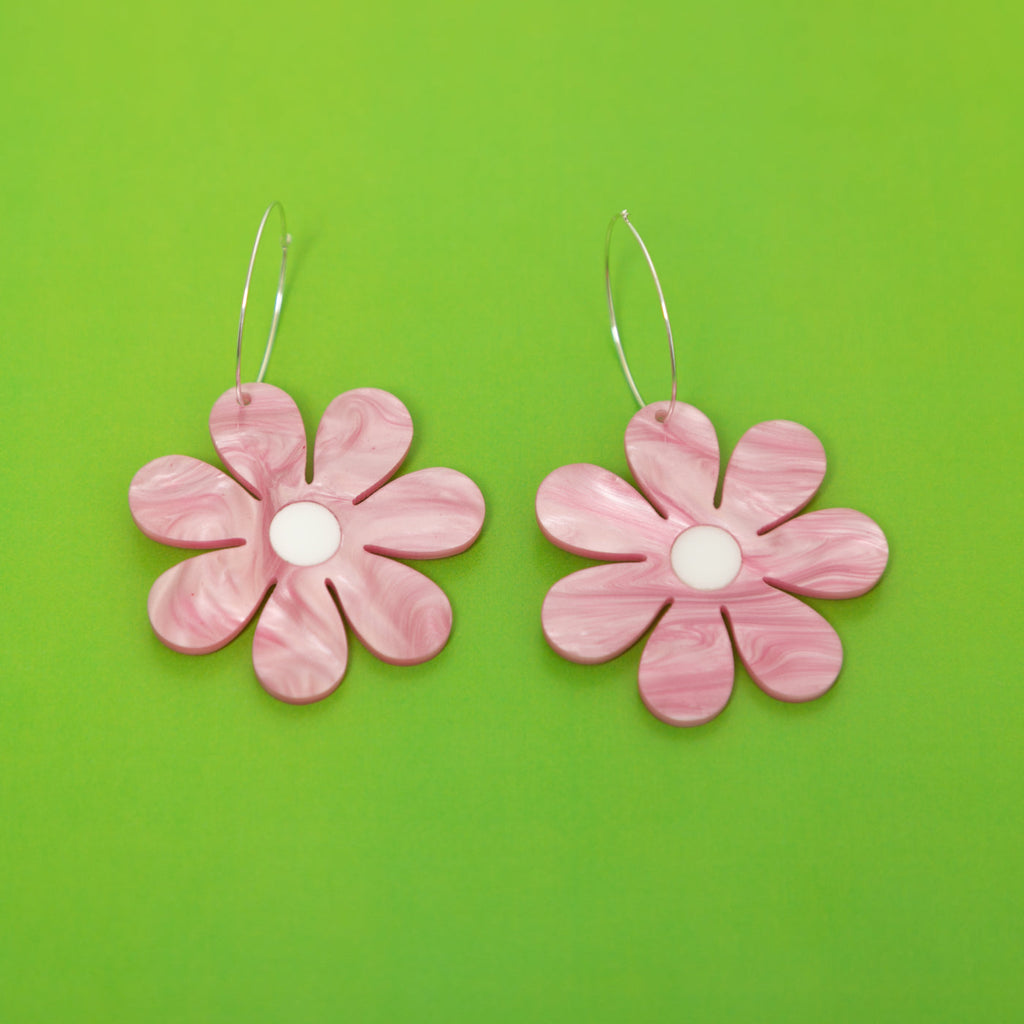 The Daisy Hoop Earrings