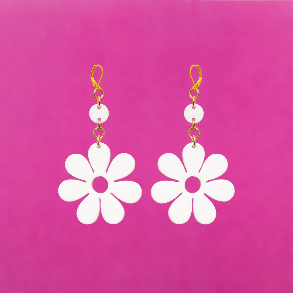 The Hazey Dazey Dot & Chain Earrings