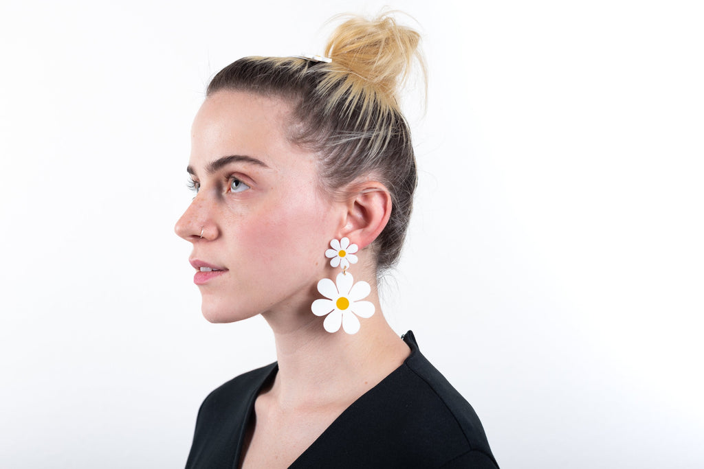 The Double Daisy Stud Earrings
