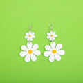The Double Daisy Dangle Earrings