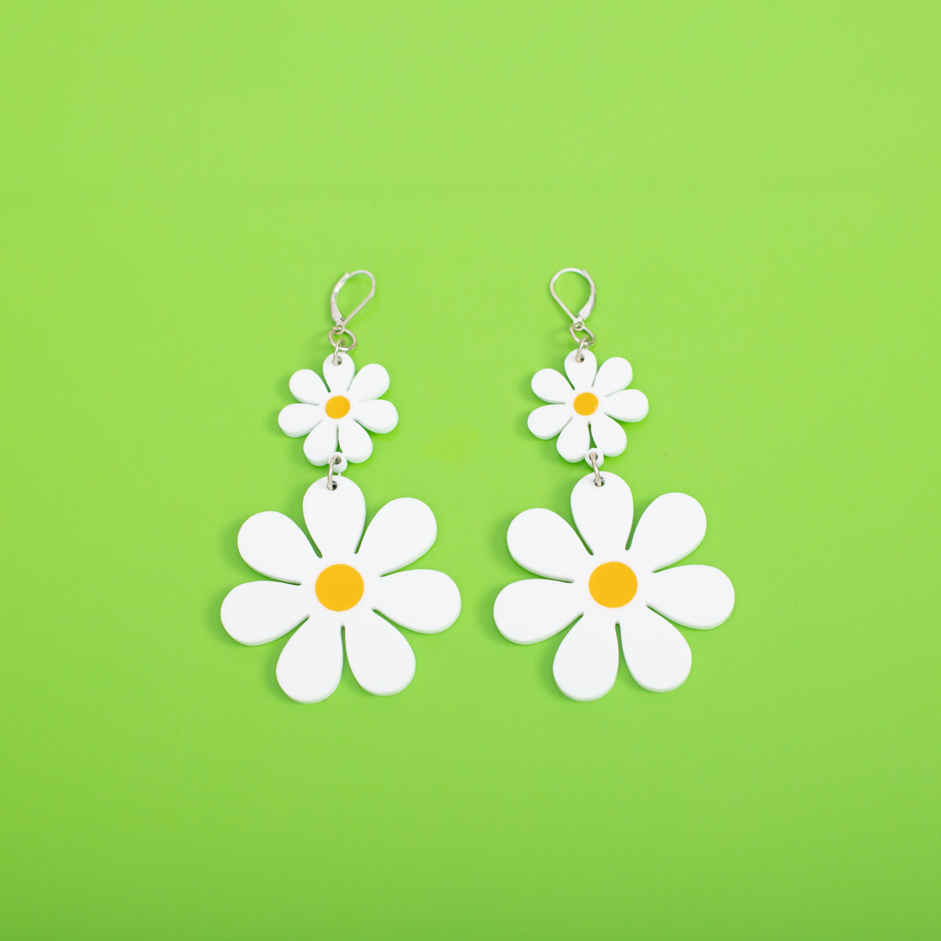 The Double Daisy Dangle Earrings