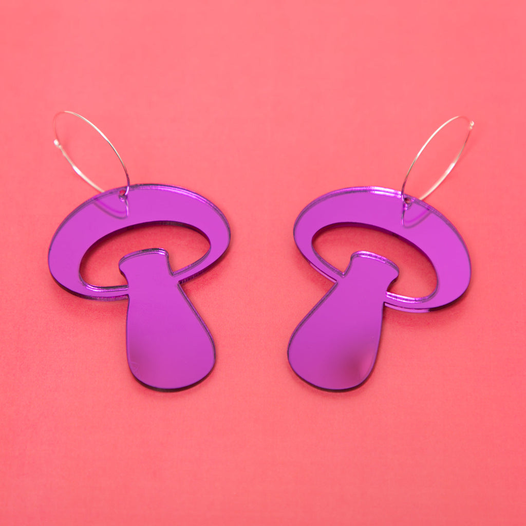 The Alice Mushroom Hoop Earrings