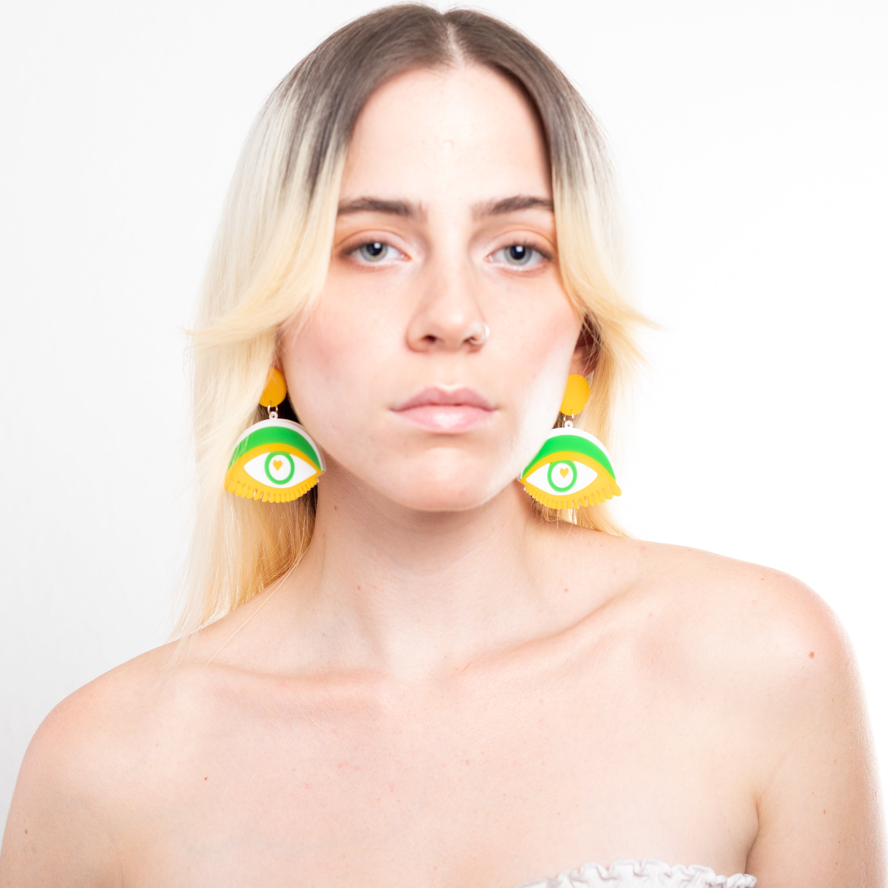 Eyes Wide Open Stud Earrings