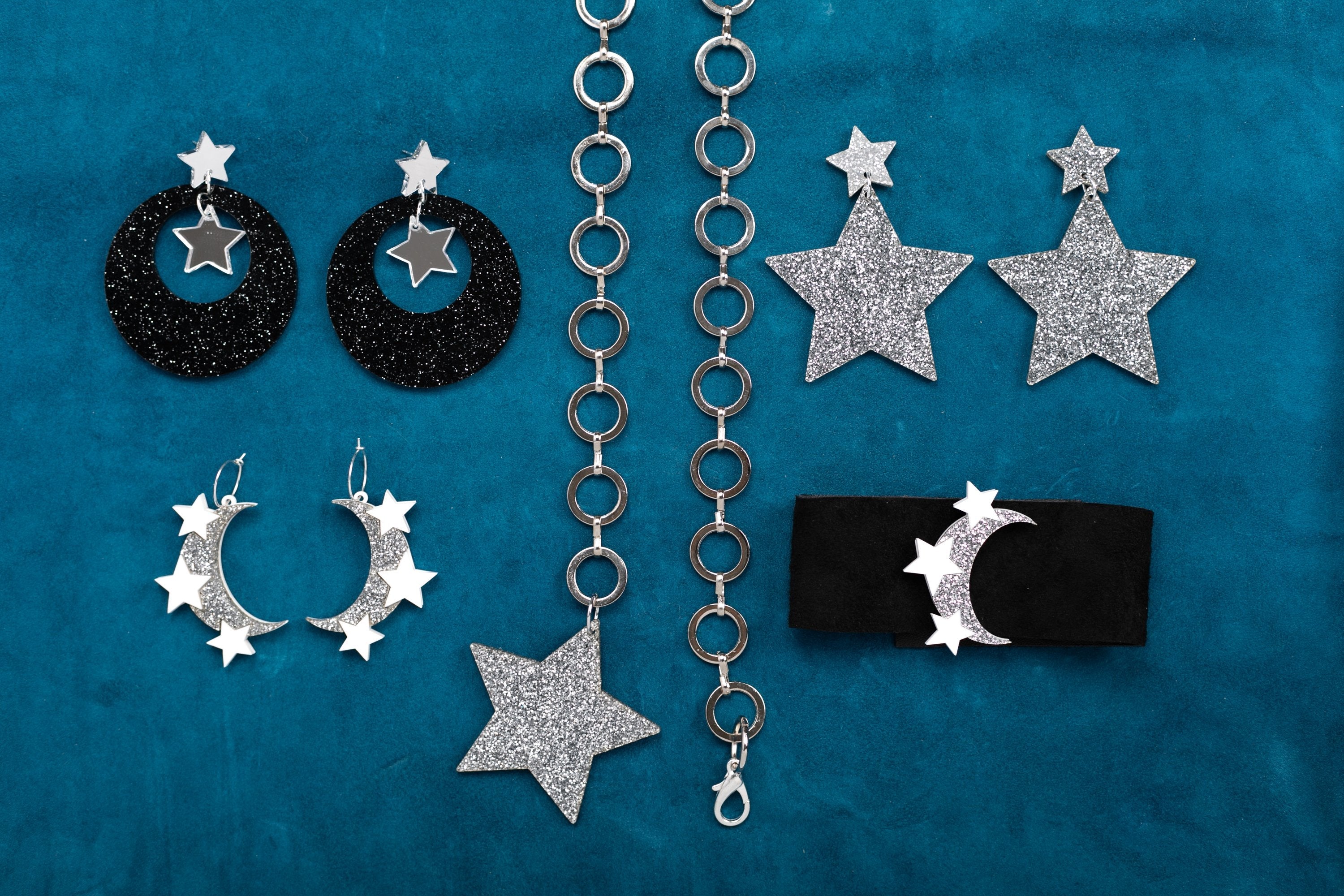 Hallo Spaceboy Hanging Stud Earrings