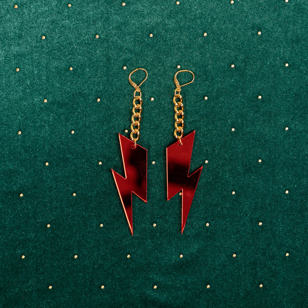 The Ziggy Bolt Chain Earrings