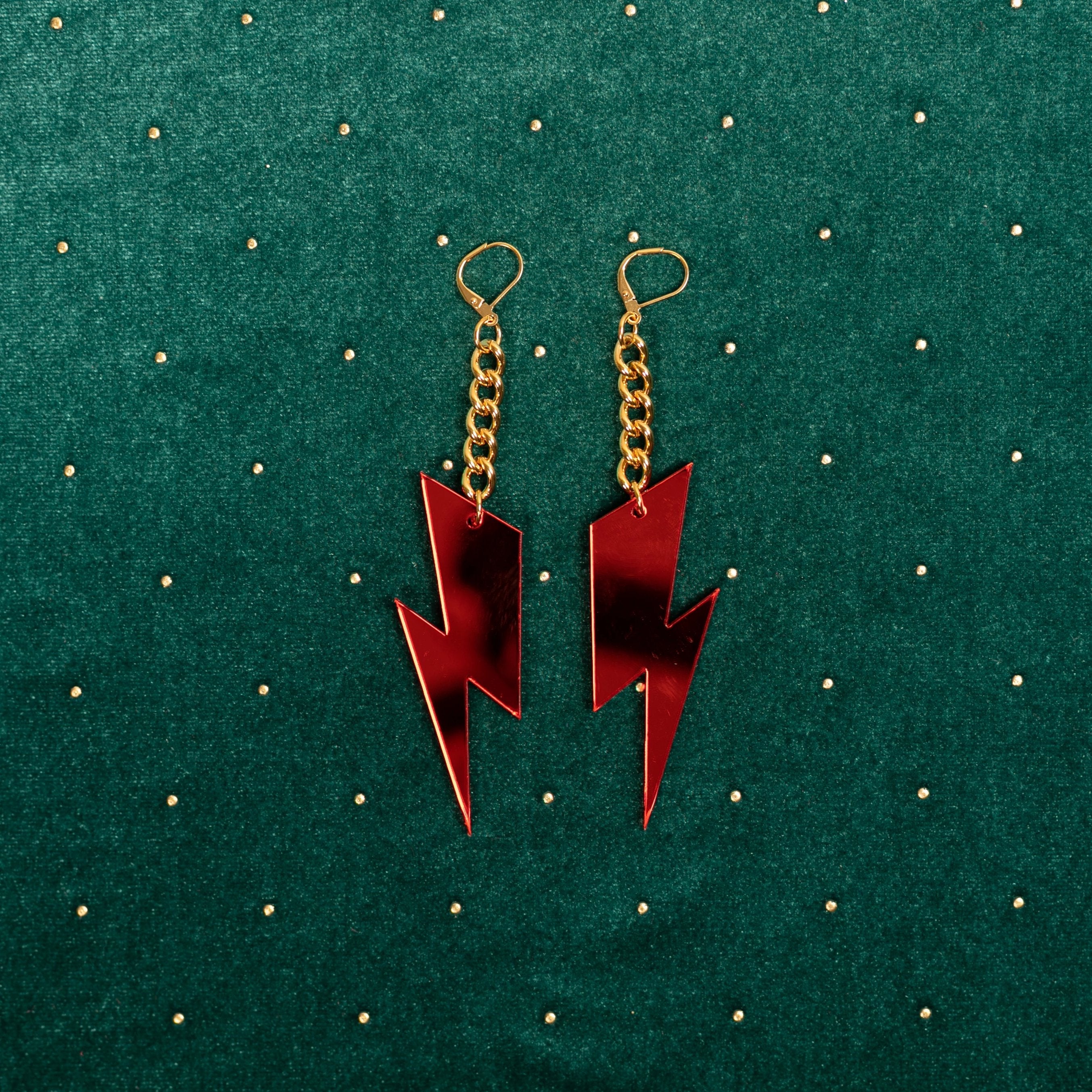 The Ziggy Bolt Chain Earrings