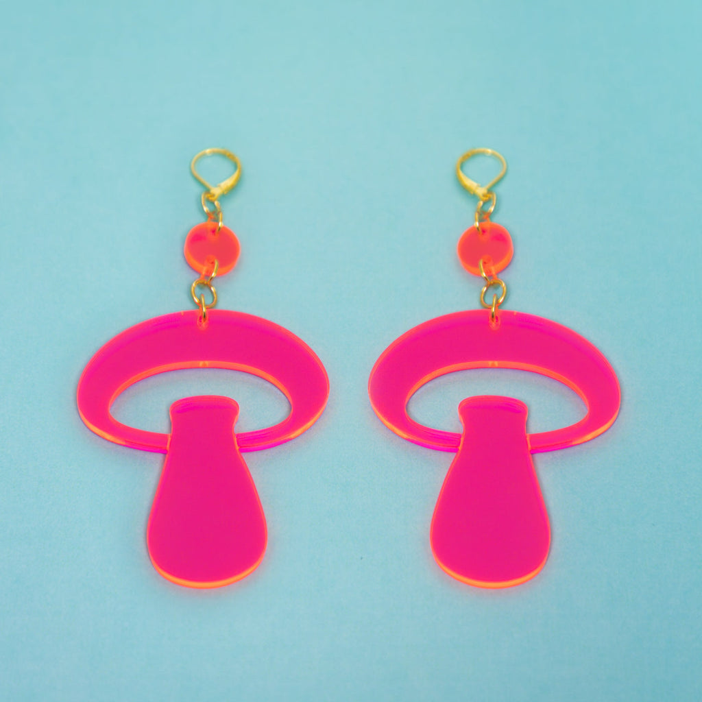 The Alice Mushroom Dot & Chain Earrings