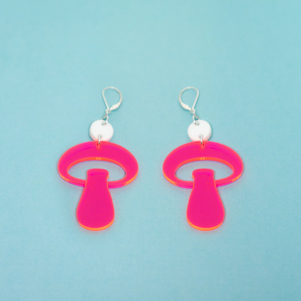 The Alice Mushroom Dot & Chain Earrings
