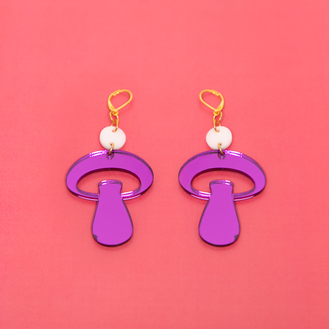 The Alice Mushroom Dot & Chain Earrings