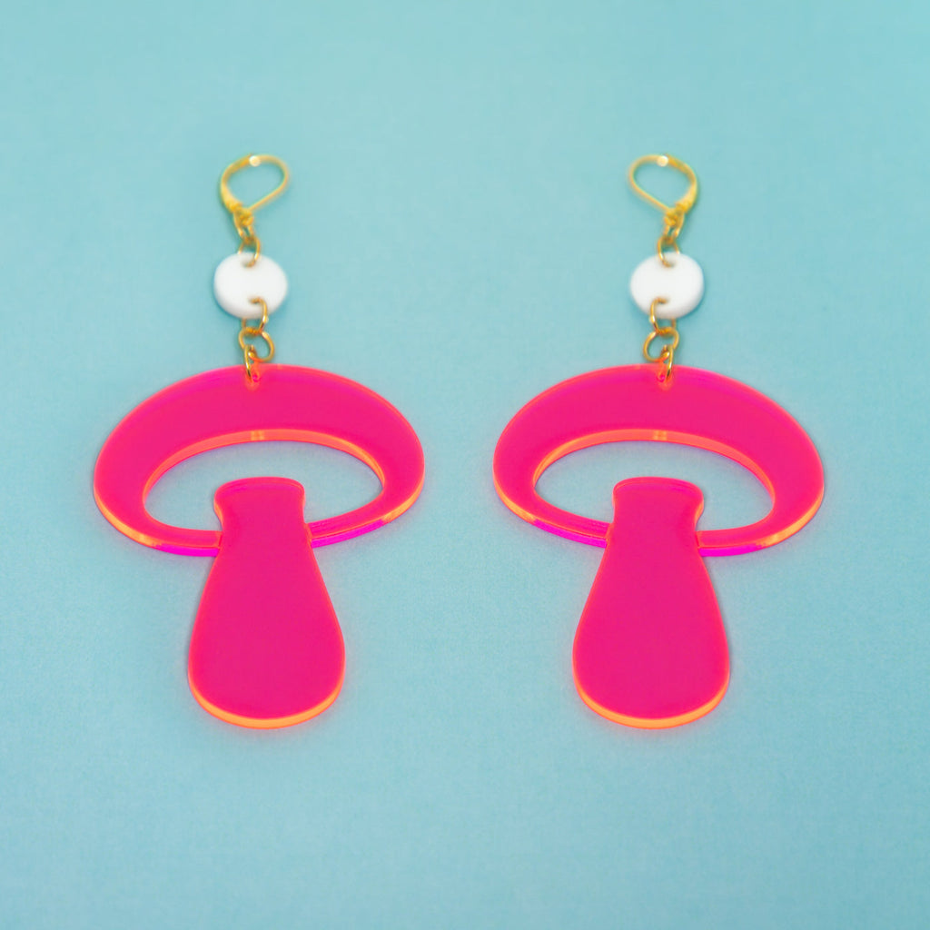 The Alice Mushroom Dot & Chain Earrings