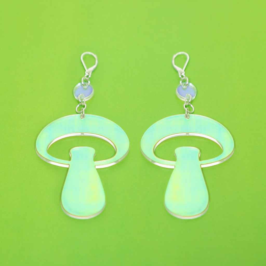 The Alice Mushroom Dot & Chain Earrings