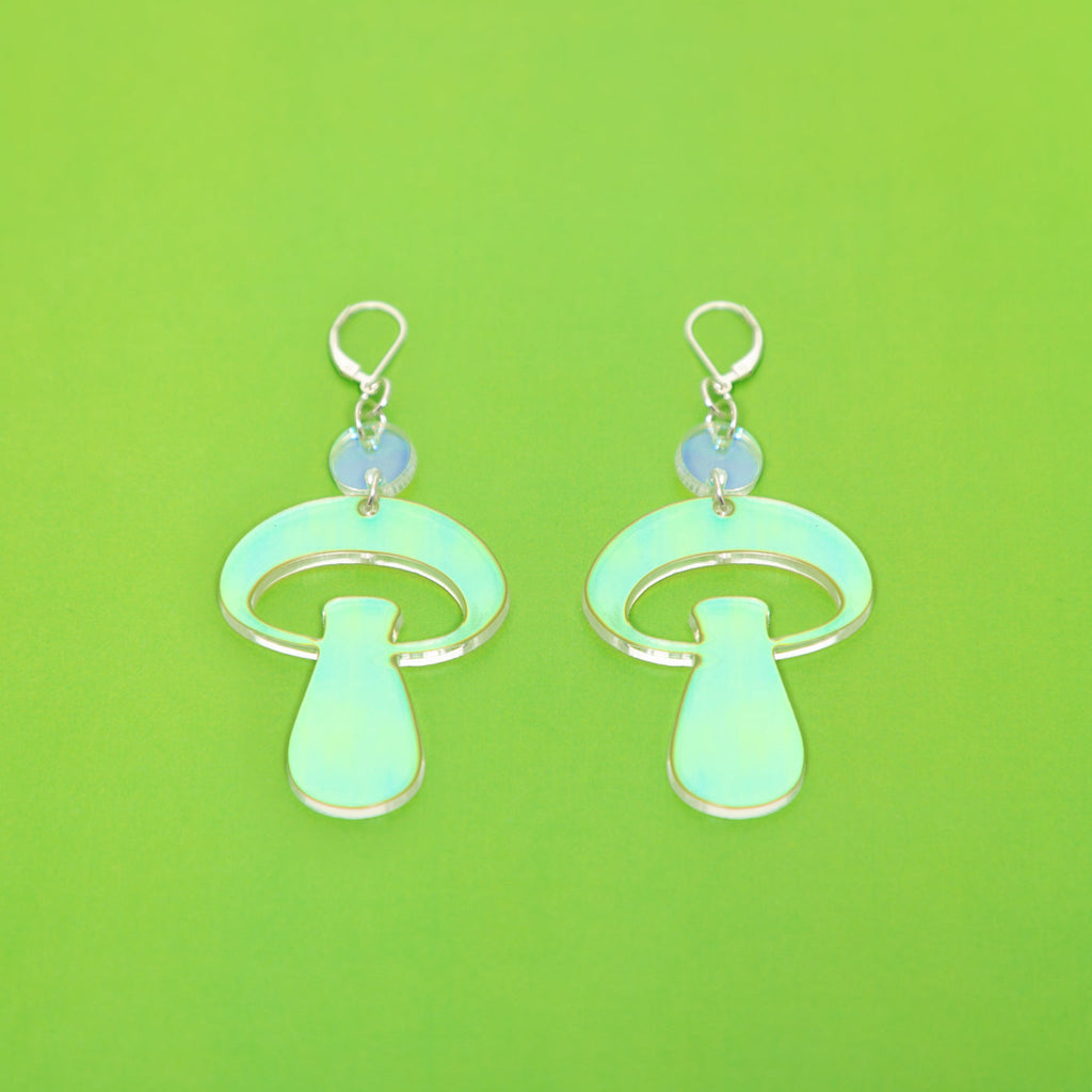 The Alice Mushroom Dot & Chain Earrings
