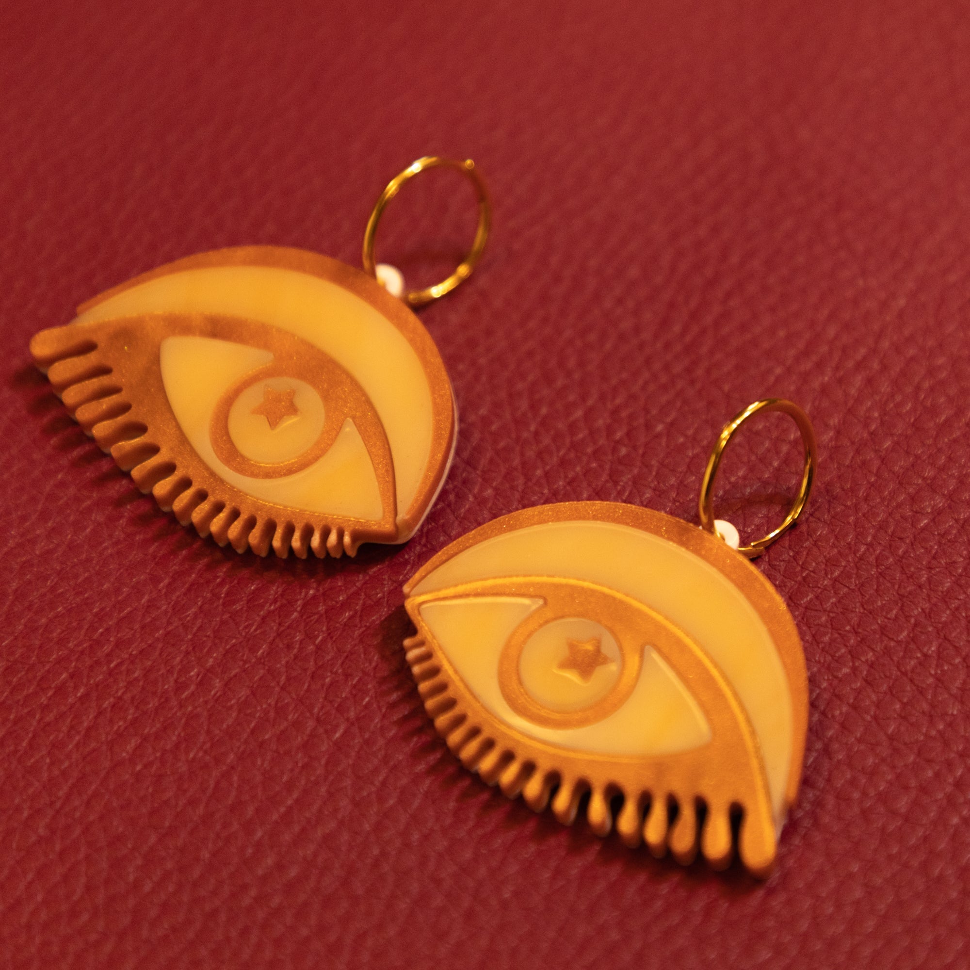 Eyes Wide Open Hoop Earrings