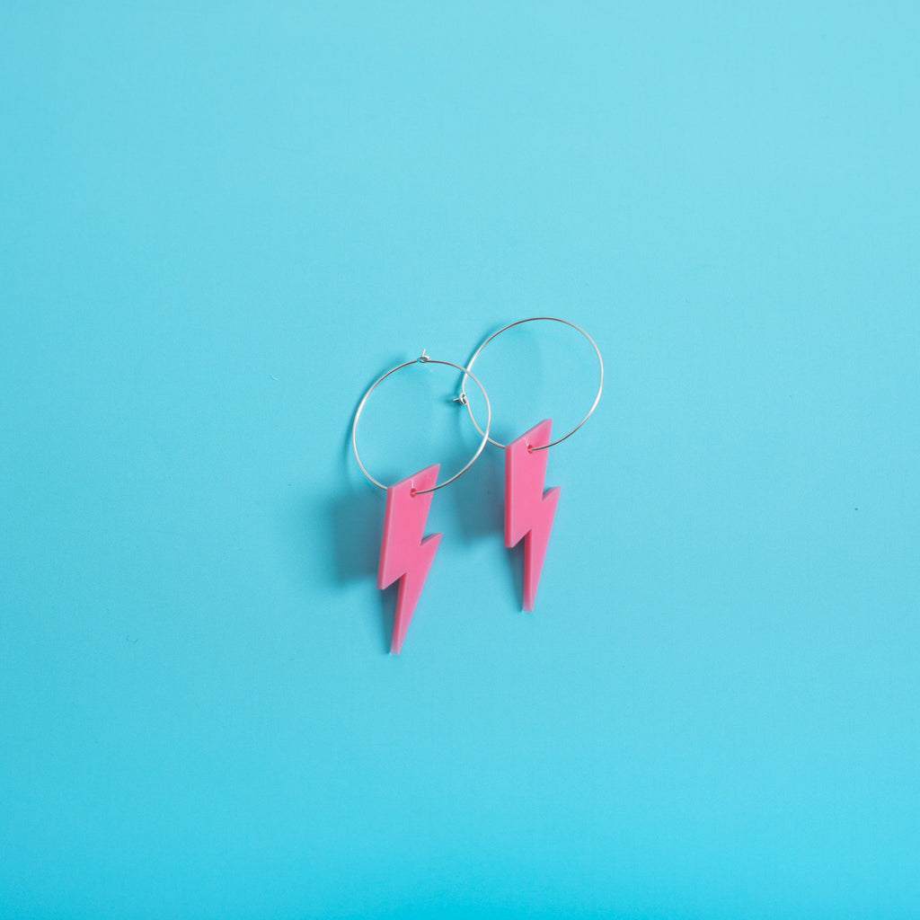 The Ziggy Bolt Hoop Earrings