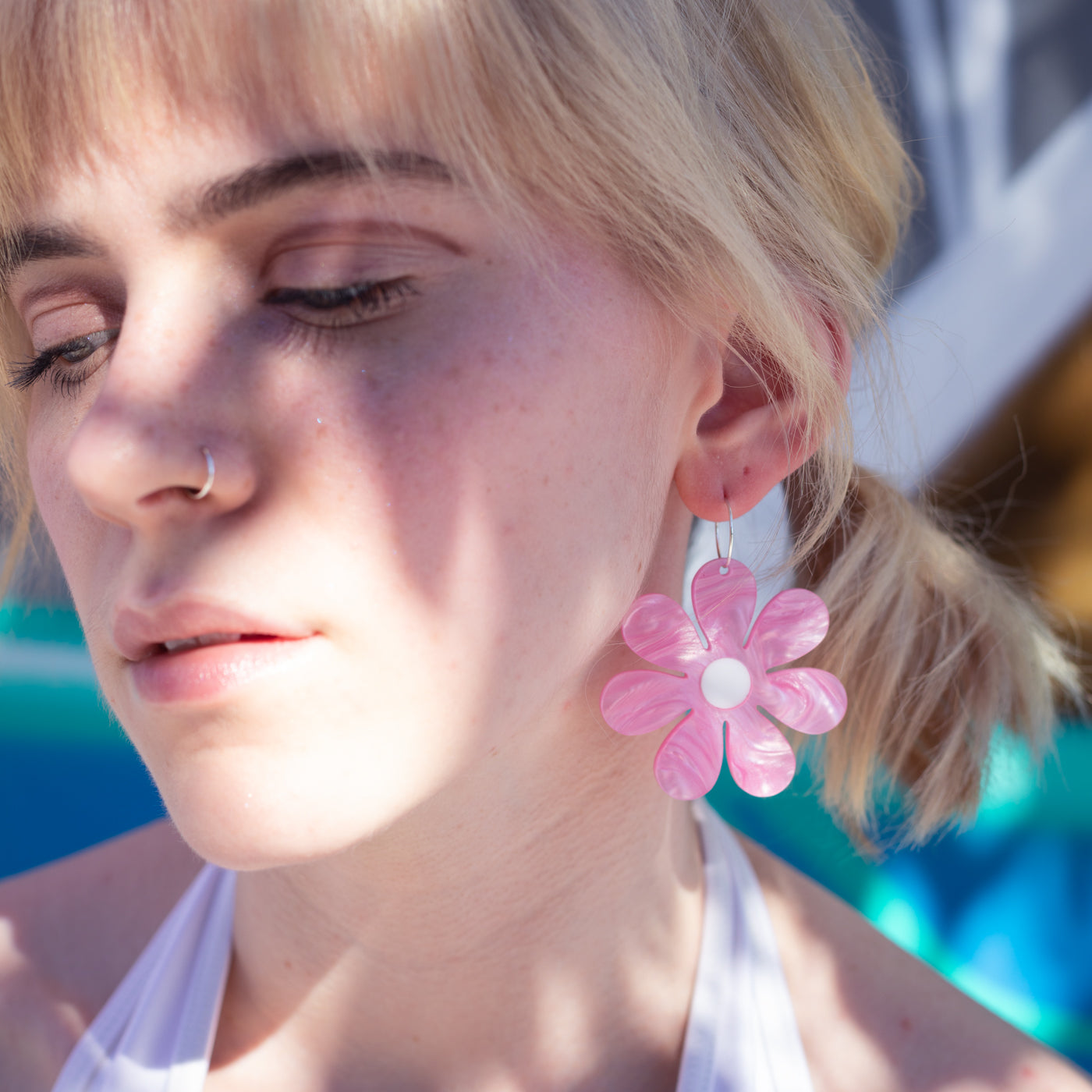 The Daisy Hoop Earrings