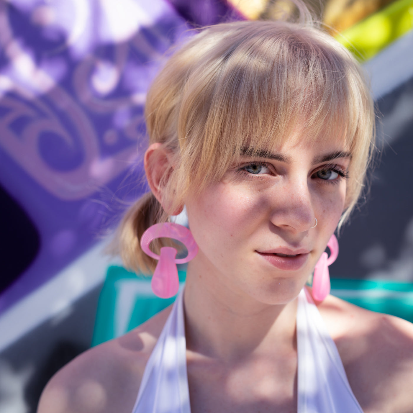 The Alice Mushroom Hoop Earrings