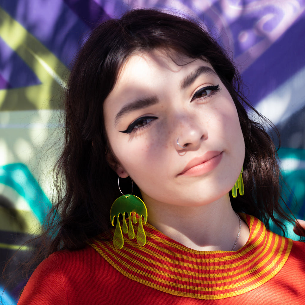 Melting Moon Hoop Earring