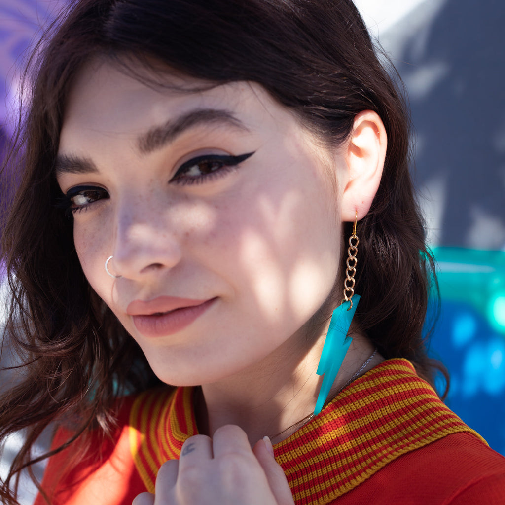 The Ziggy Bolt Chain Earrings