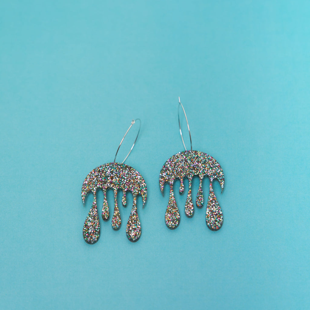 Melting Moon Hoop Earring