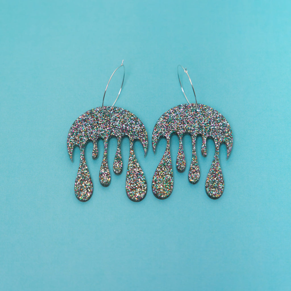 Melting Moon Hoop Earring