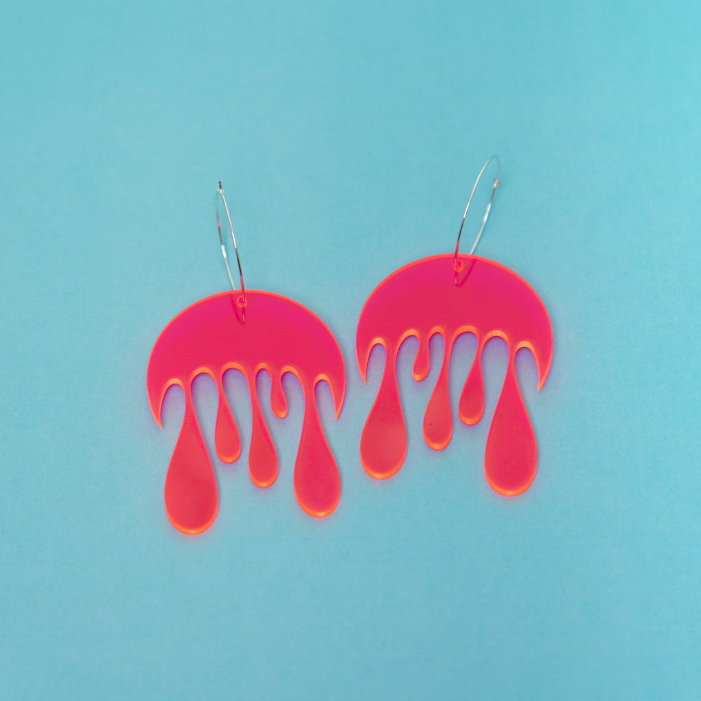 Melting Moon Hoop Earring