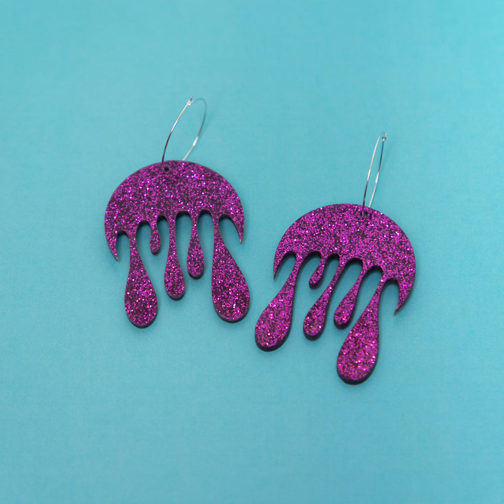 Melting Moon Hoop Earring