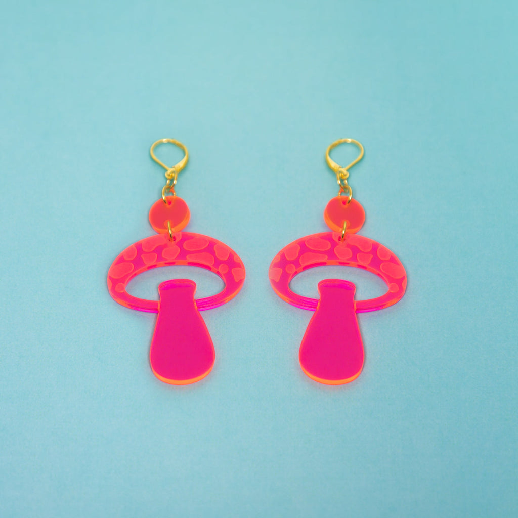 The Mooshroom Dot & Chain Earrings