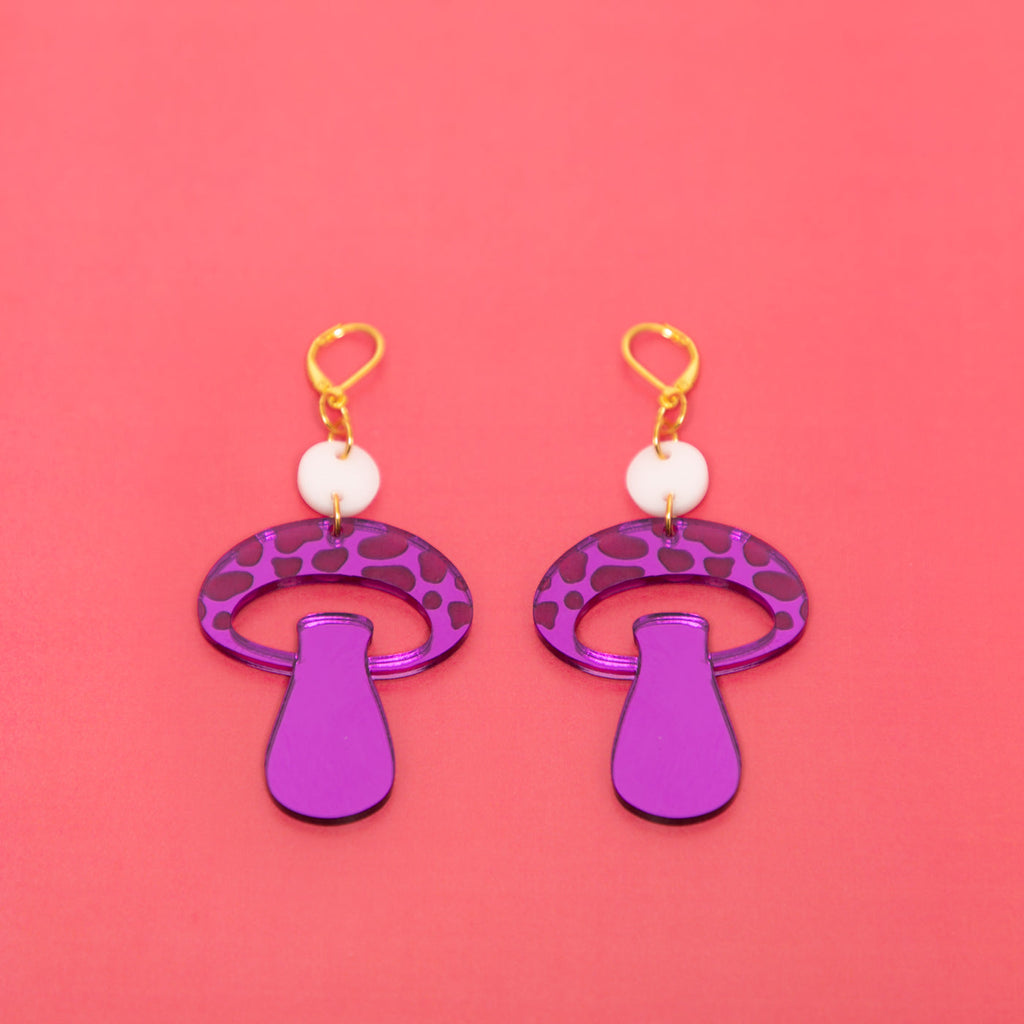 The Mooshroom Dot & Chain Earrings