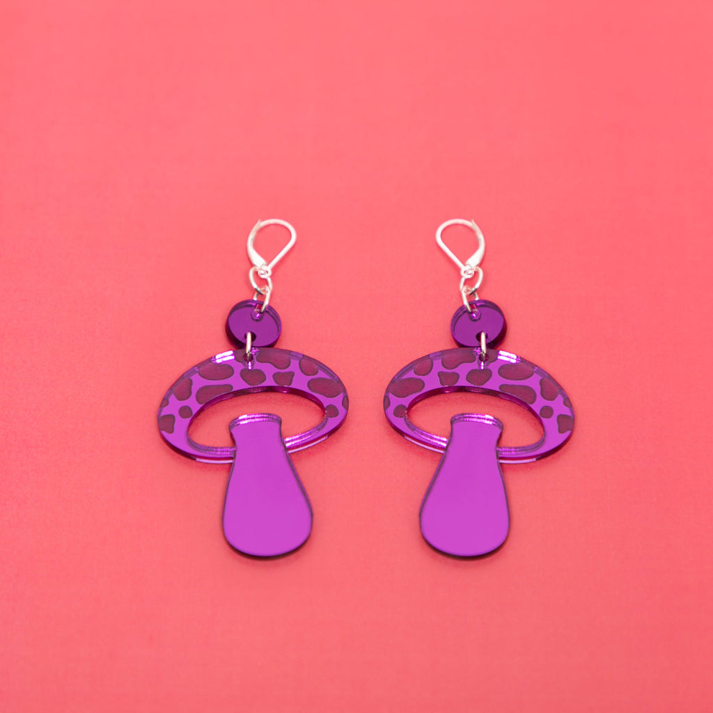 The Mooshroom Dot & Chain Earrings