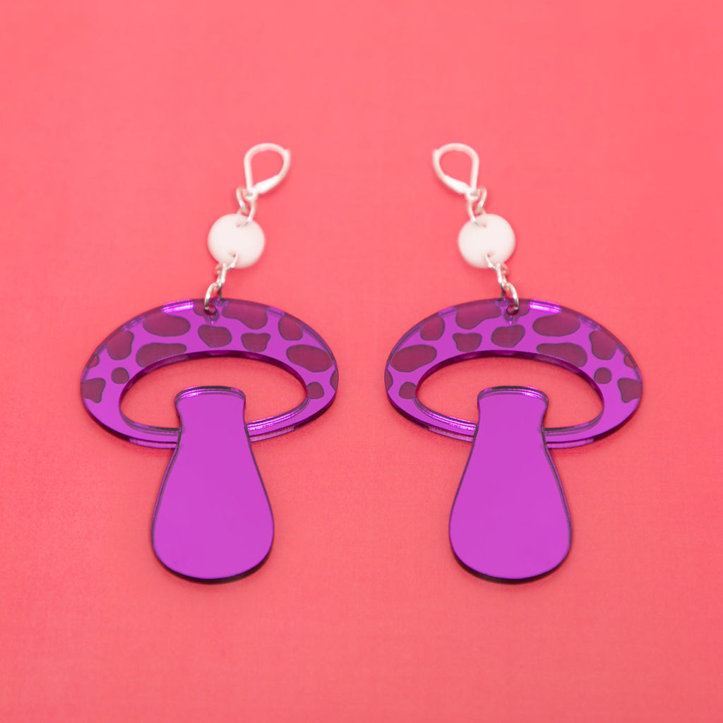 The Mooshroom Dot & Chain Earrings