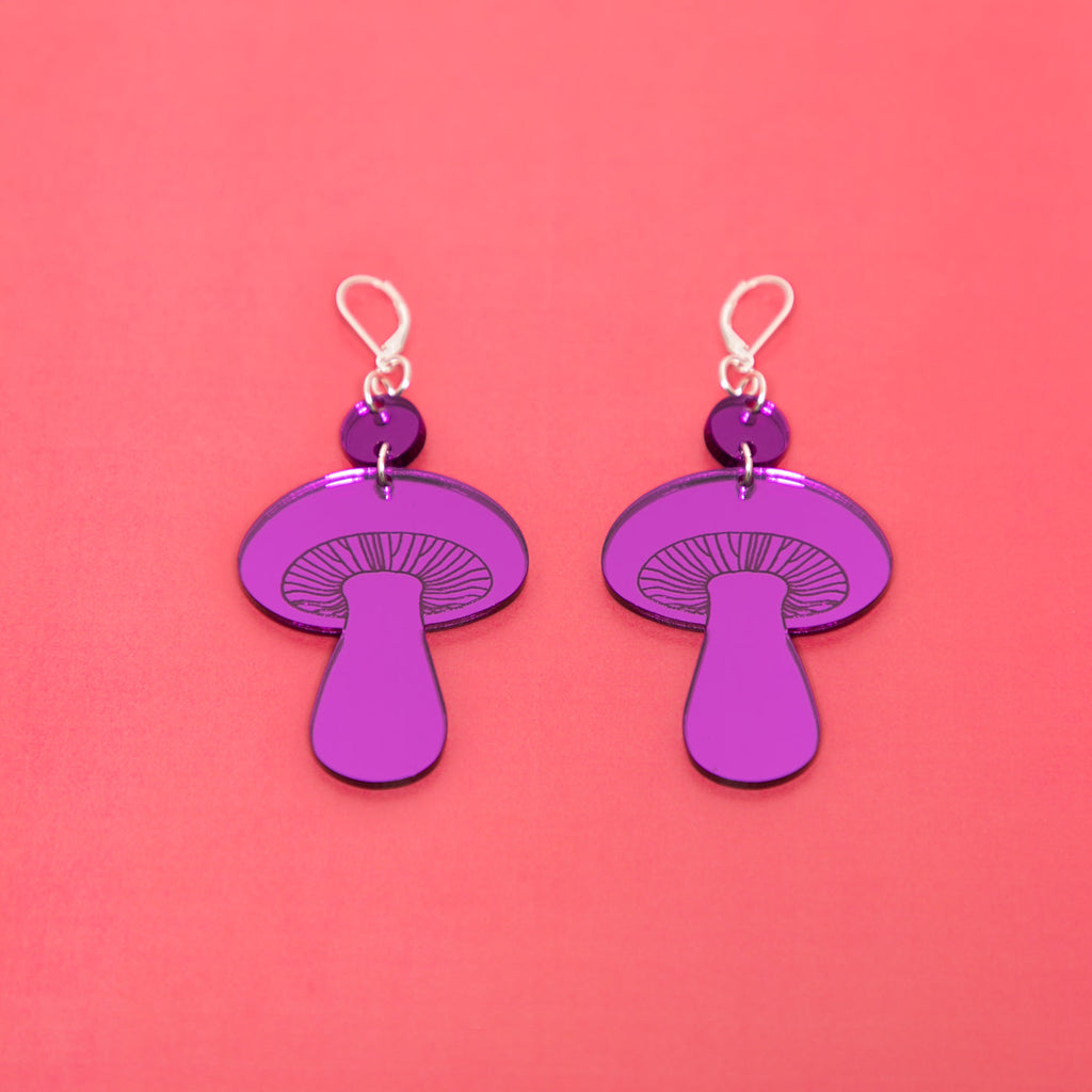 The Gilly Mushroom Dot & Chain Earrings