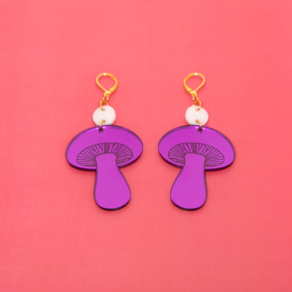The Gilly Mushroom Dot & Chain Earrings