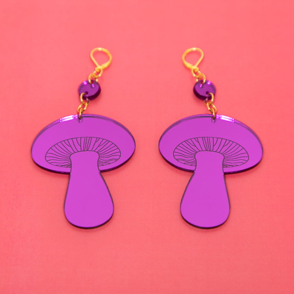 The Gilly Mushroom Dot & Chain Earrings
