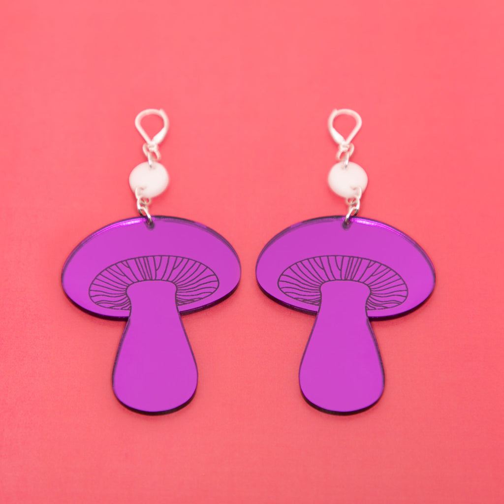 The Gilly Mushroom Dot & Chain Earrings