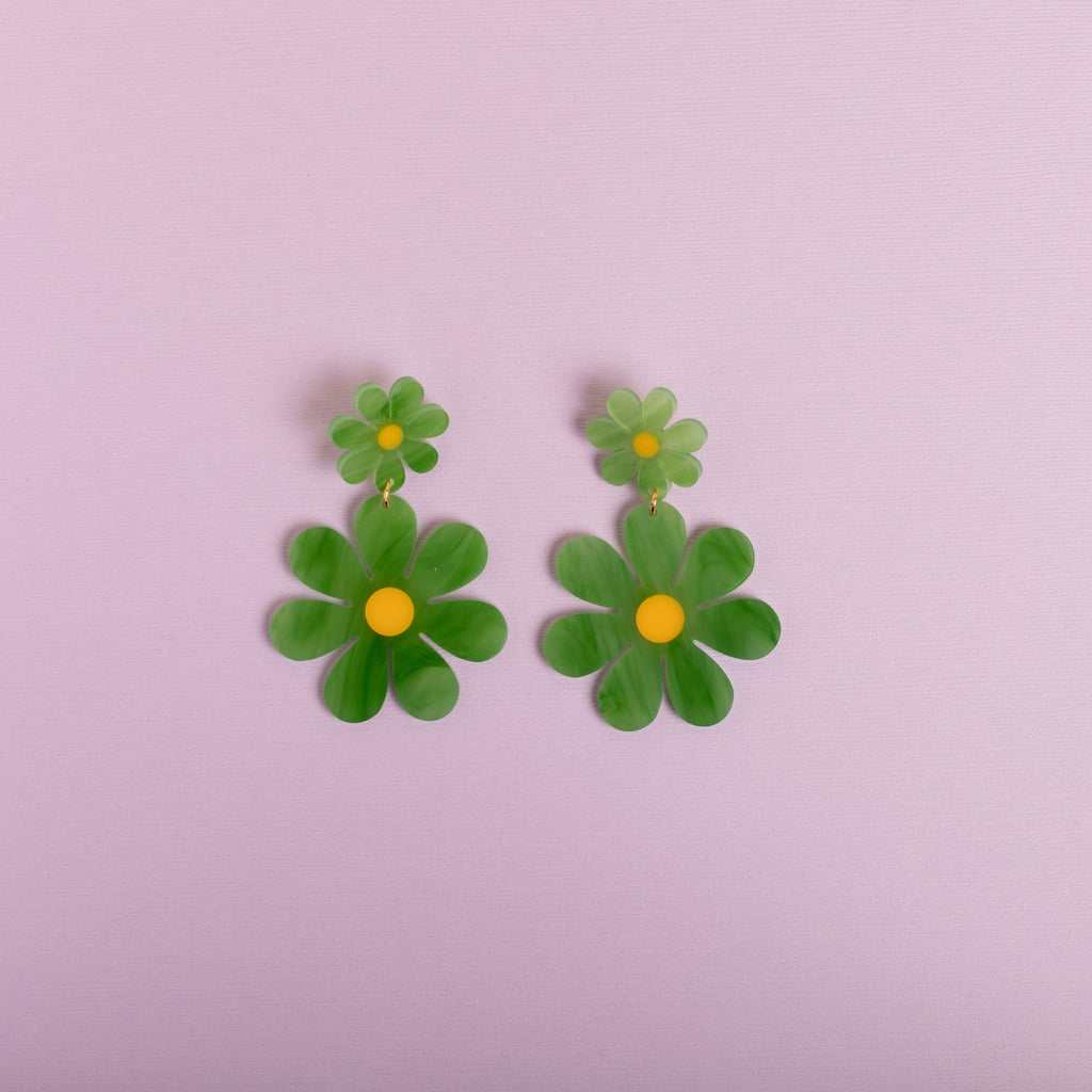 The Double Daisy Stud Earrings