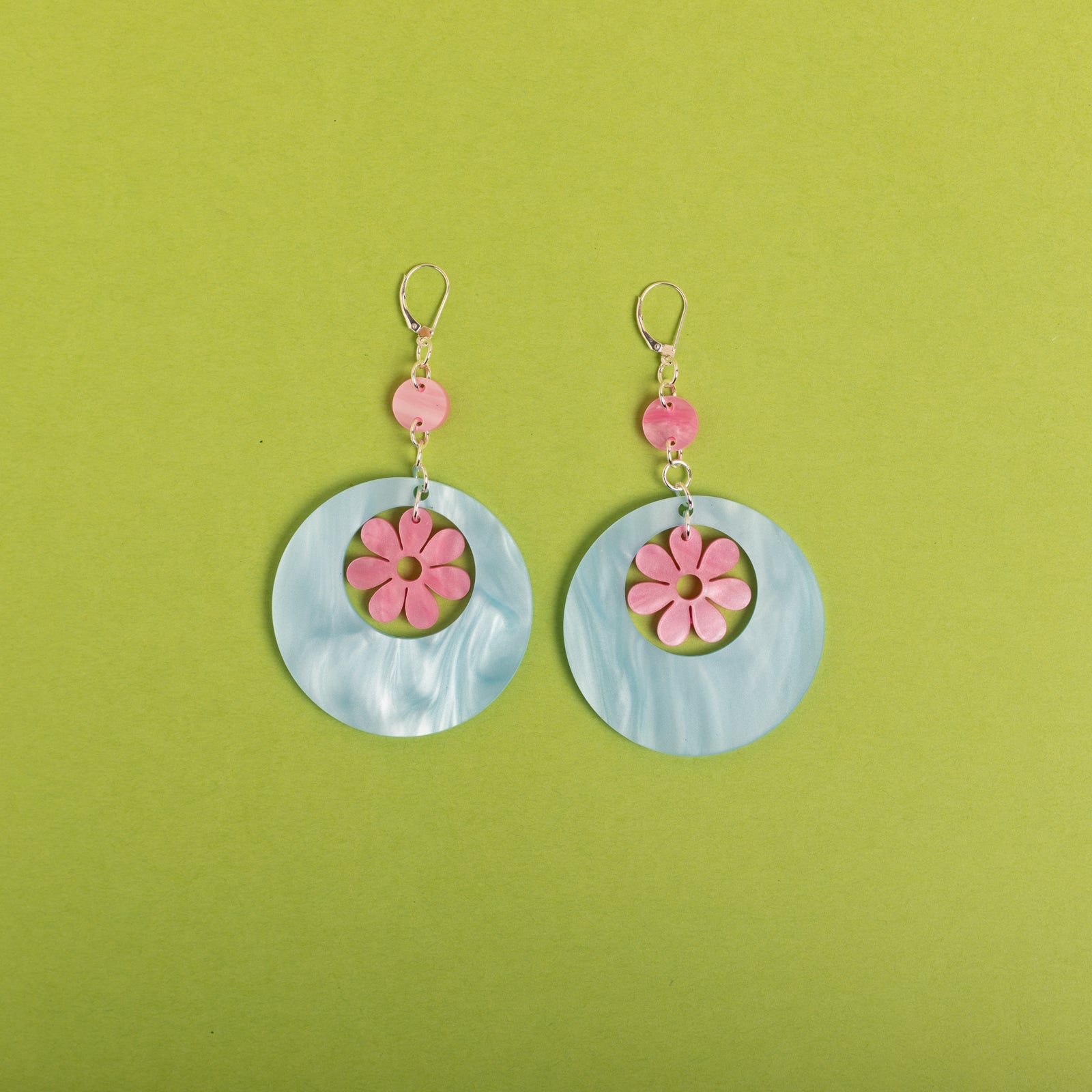 Oh Mod! Floating Dazey Dot & Chain Earrings