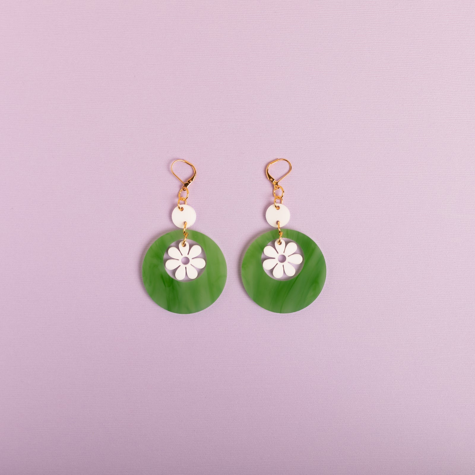 Oh Mod! Floating Dazey Dot & Chain Earrings