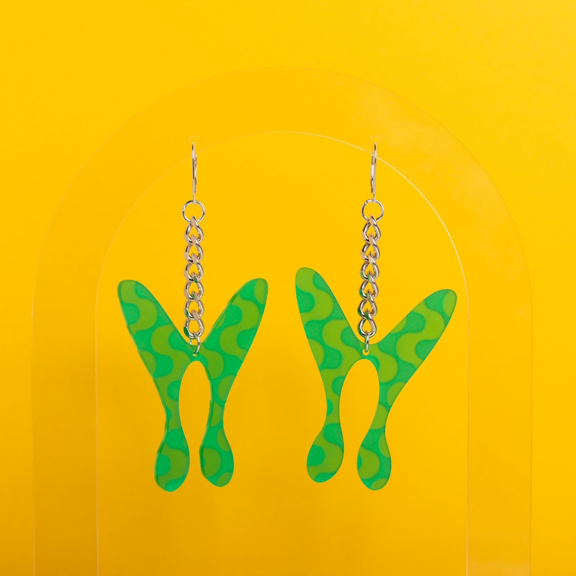 The Wavy Nova Butterfly Chain Earrings